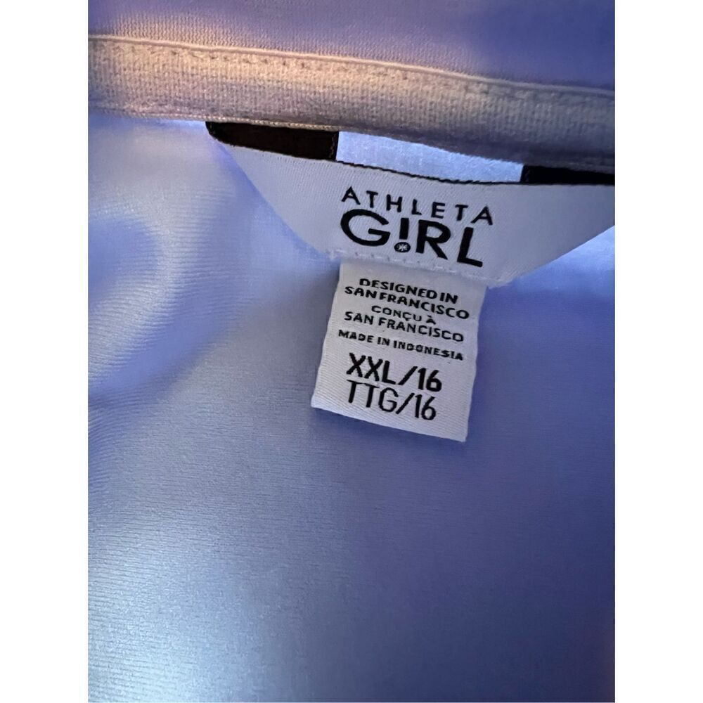 Athleta Girl Serenity Blue Periwinkle Blue Activate Half Zip Long Sleeve Top XXL - Picture 7 of 9